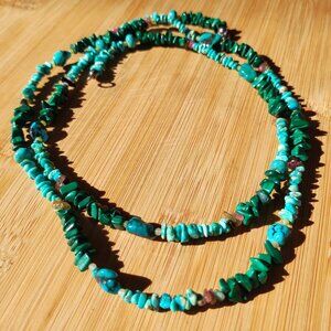 Jay King DTR multi stone Turquoise Malachite, 925 Sterling Silver 36" necklace